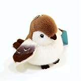 Spatz Plüschtier, Pelzige Vogel-Plüschpuppe, Realistischer 12 cm Vogel...