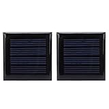 BuyWeek Mikro Solarzellen, 2 Stück 2V 210mA Mini Solarpanel 40 x 40 mm/1,6 x...