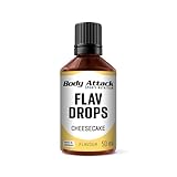 Body Attack Flav Drops®, 50 ml, Cheesecake, Aromatropfen für Lebensmittel,...