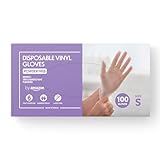by Amazon - Einweg-Vinylhandschuhe, Größe S, 100er-Pack