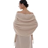 RIIQIICHY Damen Schal Beige Stola Festlich für Abendkleid Pashmina Schals...