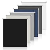 Verdunklungsrollo ohne Bohren Rollos für Fenster Verdunkelung Schwarz B40 x...