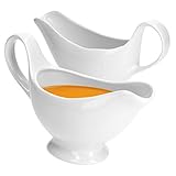 MamboCat 2er Set Sauciere Porzellan weiß 220ml I Sossenkanne I Klassische...