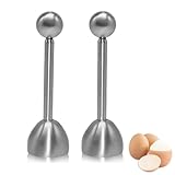2 Stück Eierköpfer Edelstahl Eieröffner, Eier Cutter Eierköpfer, Eier...
