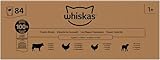 WHISKAS Adult 1+ Katzenfutter nass - ab 1 Jahr - 84x85g Portionsbeutel -...