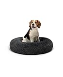 lionto Donutbett für Hunde und Katzen, Flauschiges Hundebett rund für kleine...