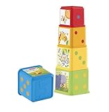 Fisher-Price Stack & Explore Blocks - 5 Würfel mit Strukturen, Figuren, Zahlen...