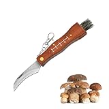 Cutiolly Pilzmesser,Pilzmesser Braun,Pilzmesser mit Bürste,Schwammerlmesser mit...