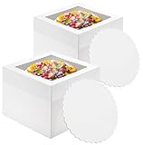 Neuytiky 2 Stück Tortenschachtel, Tortenbox Set mit Tortenplatte mit...