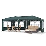 LEMROE Outdoor Gazebo Pavillon 3x6 Faltpavillon, Wasserdicht Stabil mit 6...