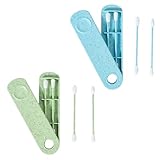 COYUN 4 Stück Wattestäbchen Wiederverwendbar Ohrenstäbchen Doppelendige...