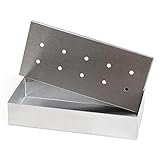 Wenco Premium Räucherbox, 20 x 9,5 x 4 cm, Edelstahl, Hitzebeständig, Smokebox...