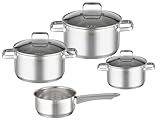 RÖSLE CHARM Topf-Set 4-tlg., hochwertiges Universaltopfset mit 3 Kochtöpfen...