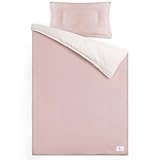 lulumoon Musselin Kinderbettwäsche 100x135: Bettbezug 100x135 + Kissenbezug...
