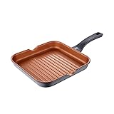 San Ignacio Bronze | Antihaftbeschichtete Grillpfanne 28 x 28 x 4,5 cm cm | Aus...