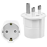 Reiseadapter UK 2 Stück,Adapter England Deutschland Stecker - Reisestecker Typ...