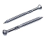 SECCARO Terrassenschraube Zierkopf 3,2 x 50 mm, Edelstahl A4, Holzschraube mit...