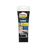 Pattex Montagekleber Power, Baukleber mit starker Anfangshaftung, Kraftkleber...