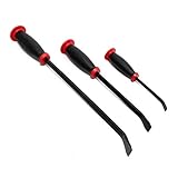 Wiltec 3tlg Brecheisen Set wärmebehandelt mit gummiertem Griff Stemmeisen...