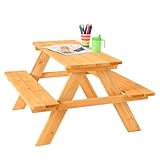 FableKids ARNE für 4 Kindersitzgarnitur Picknicktisch Kinder - Massivholz...