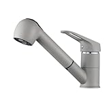 Auralum Wasserhahn Küche, Küchenarmatur Granit mit Brause Ausziehbar,...