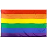 MOGADEE® LGBTQ Flagge, Pride Flag, 150 * 90cm, Regenbogen Flagge, Lebendige...