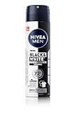 NIVEA MEN Black & White Invisible Deo Spray, Deodorant mit Anti-Flecken-Formel,...