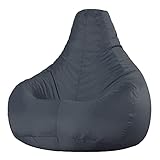 Bean Bag Bazaar Gaming Sitzsack für Erwachsene, Dunkelgrau, Outdoor Sitzsack...