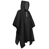 flintronic Regenponcho Regenmantel für Herren Damen, Wiederverwendbar...