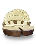 Swing & Harmonie Sonneninsel - Poly Rattan Lounge - mit LED Beleuchtung -...