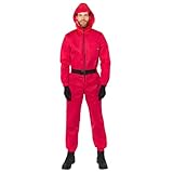 (Fix 10/10) (9915294) Adult Mens Squid Game Guard Costume (Medium)