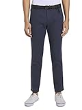 TOM TAILOR Denim Herren 1020451 Straight Fit Chino Hose mit Gürtel,23976 - Navy...