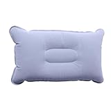 LifeChic Aufblasbares Reisekissen, 38 x 24 cm, Grau – Komfort und...
