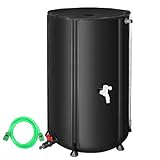 FAMIROSA Regenwassertonne Faltbare Regenwassertank für Garten, 380L Wassertank,...