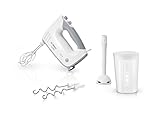 Bosch Handrührer ErgoMixx MFQ36440, 2 Rührbesen, 2 Edelstahl-Knethaken,...