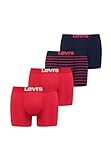 Levi’s Basic-Boxershorts, einfarbige und gestreifte Baumwollunterwäsche für...