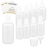 Hinrichs 10 x 50 ml Liquid Tropfflasche mit Trichter Messbecher 10 Etiketten -...