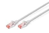 DIGITUS LAN Kabel Cat 6 - 2m - RJ45 Netzwerkkabel - S/FTP Geschirmt - Kompatibel...