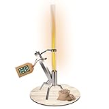 Edenoutdoor Pelletfackel Edelstahl – Feuerrohr mit Glasröhre, Feuersäule...