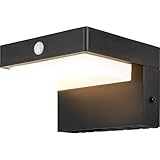 Brendz LED Solar Wandleuchte Aussen mit Bewegungsmelder, 400 Lumen, IP44...