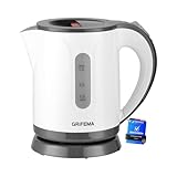 GRIFEMA Wasserkocher Klein, 0,8L, 1100W - Teekocher Elektrisch mit Kalkfilter,...