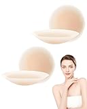 Fonyiunce Nippelpads, 4 Stück, mit Brustwarzenschutz, 8cm, Natürliche...