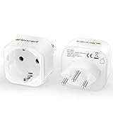 LENCENT 2X Netzadapter EU DE auf CH Reisestecker Typ-J Schuko Reise Adapter für...