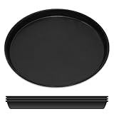 GRÄWE 4er Set Pizza Backblech Ø 26 cm, rund, Pizzablech aus Blaublech,...