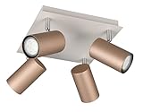 Trio Leuchten Deckenleuchte Marley 802430465, Metall Coffee/Warm Grey, exkl. 4x...