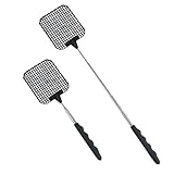 2 Stück Fliegenklatsche Ausziehbar, Insektenklatsche Mit Edelstahl Griff,...