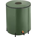 tectake® Regenwassertank für Garten und Camping, Tonne faltbar, Regentonne mit...