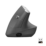 Logitech MX Vertical, Ergonomische Kabellose Maus, Bluetooth und 2.4 GHz...