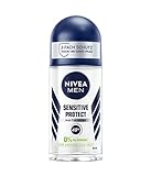 NIVEA MEN Sensitive Protect Deo Roll-On (50 ml), Antitranspirant für sensible...