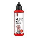 Marabu 17220106232 - Sock Stop, 90 ml, rot, gummiartige Antirutsch-Farbe auf...